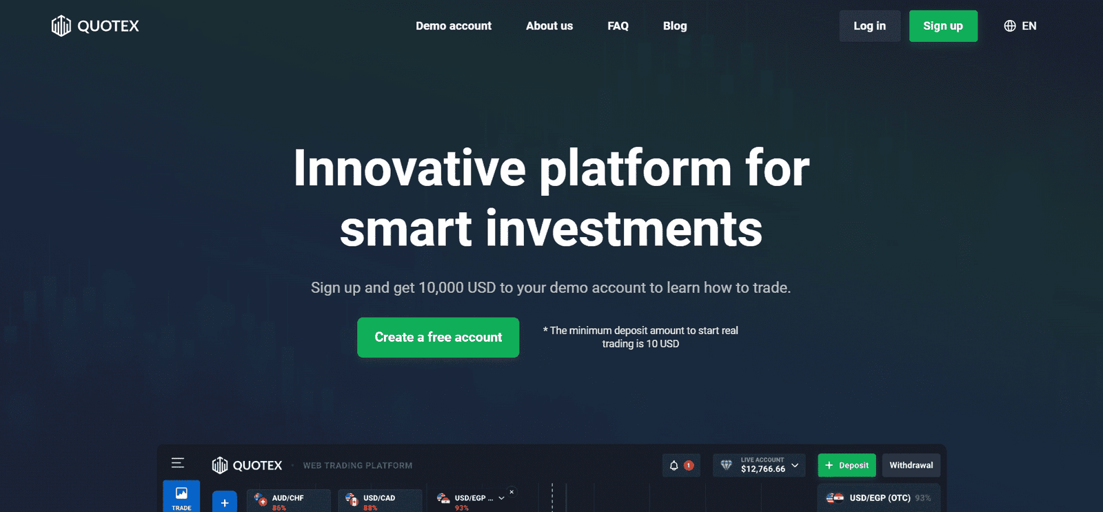 Quotex Home