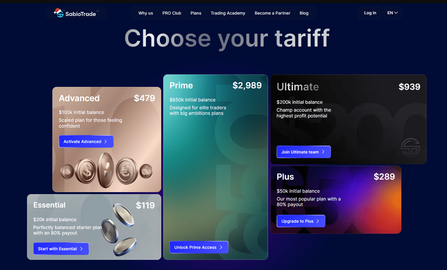 SabioTrade Plans