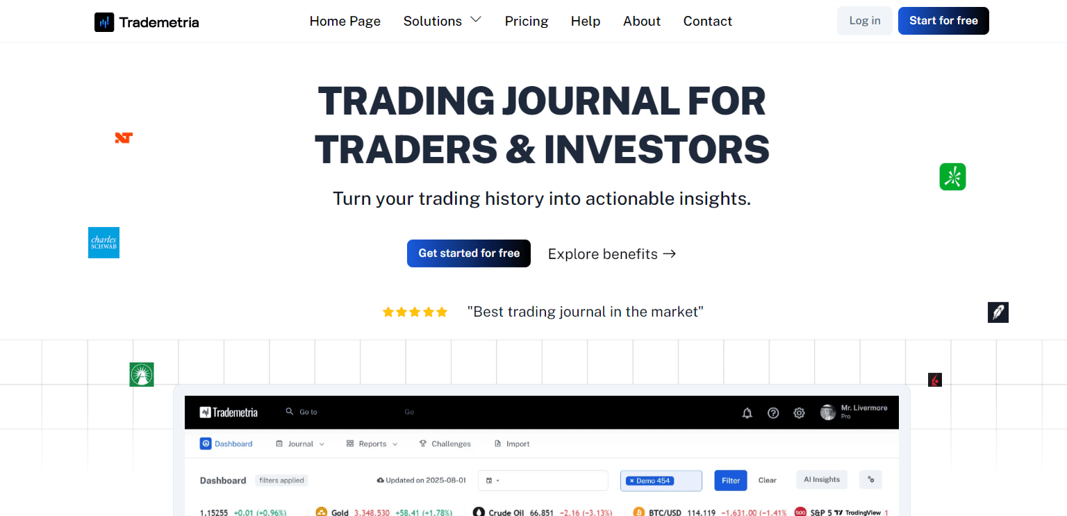 Trademetria Home