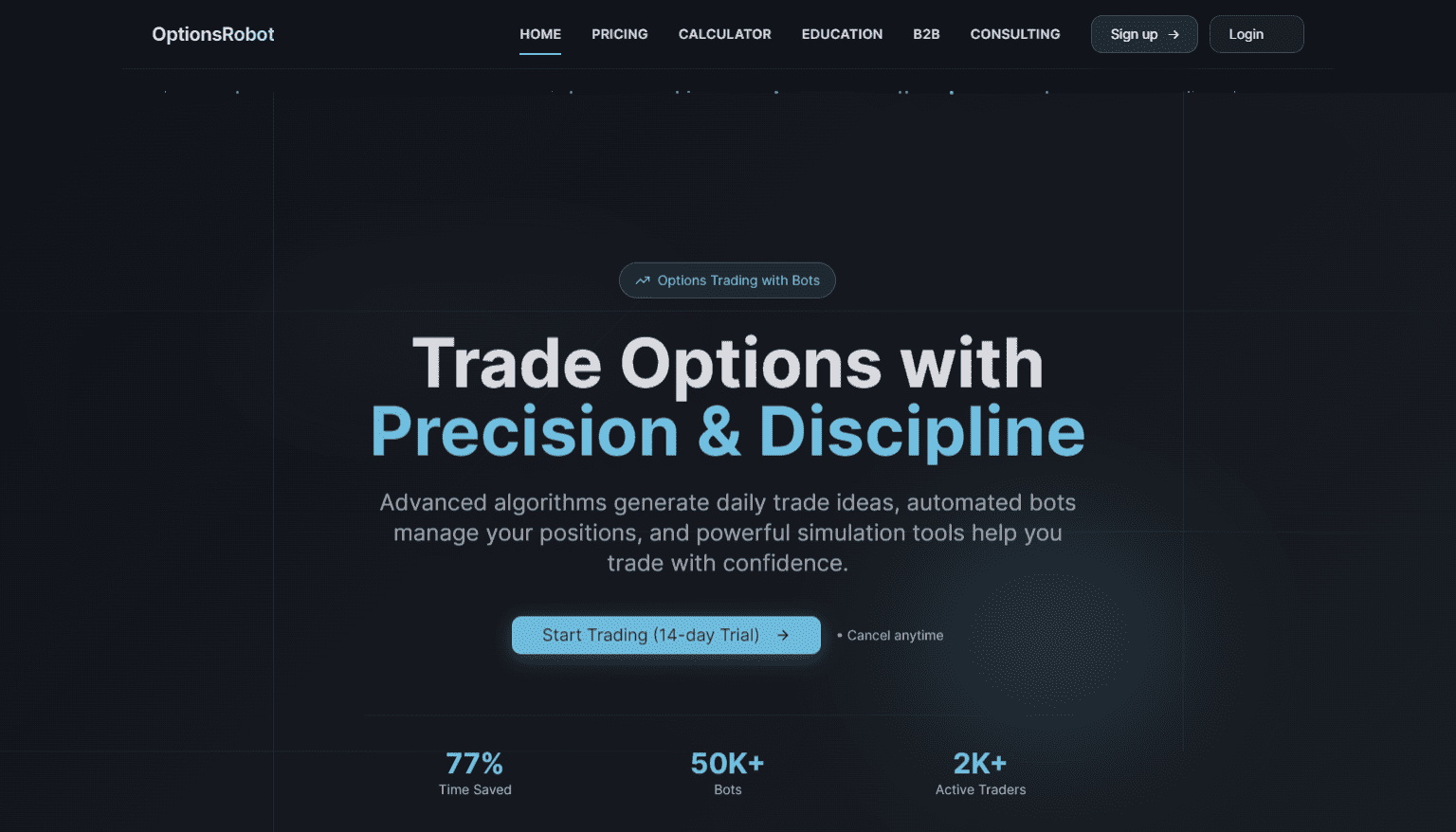 Options Robot Home